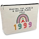 27th Birthday Gifts for Her Makeup Bags, 27th Birthday Decorations for Women, 1999 Anniversary 27 Year Old Gift Ideas for Wife, Sister, Best Friend Female, Mothers Day, Christmas Cosmetic Travel Bag