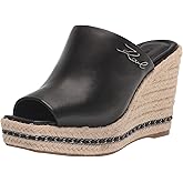 KARL LAGERFELD womens Corissa Slip on Espadrille Wedge Sandal