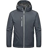 Little Donkey Andy Men's Insulated Winter Jacket Lightweight Waterproof Coat with Hood for Hiking Walking Travel