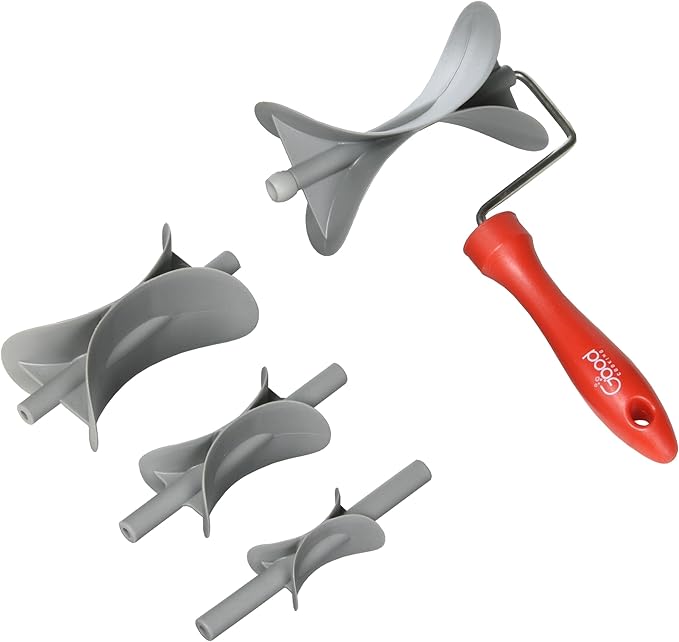 Rolling Pastry Cutter Round Pastry Roller Slicer w 4 Interchangeable Size Blades Cuts all