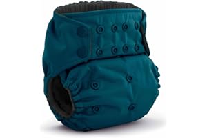 Kanga Care Rumparooz G3 OBV Cloth Diaper Reusable One Size Pocket Diaper with Patented Inner Double Gusset 2 pcs Bamboo Rayon Insert Soaker | Caribbean (6-55+ lbs)