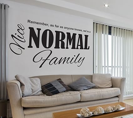 Amazon Com We Are A Nice Normal Family Fun Quote Lounge