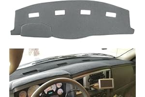 Yiz Dashboard Cover Dash Mat Pad Custom Fit for 2006-2008 Dodge Ram 1500 2500 3500,2009 Ram 2500 3500 4500 5500,2010 Ram 4500 5500 Without Cutout for Dash Speakers (06-08 Dark Gray) J16