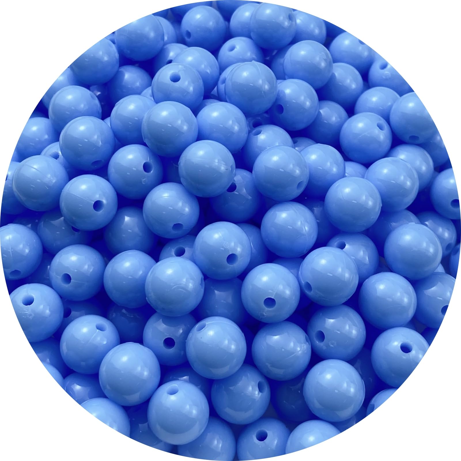 Photo 1 of Pinhoollgo 1000pcs Acrylic Round Beads 6mm Round Spacer Plastic Pastel Beads Craft Beads with Hole for DIY Bracelet Necklace Jewelry Making Supplies Handmade Craft(Light Blue)