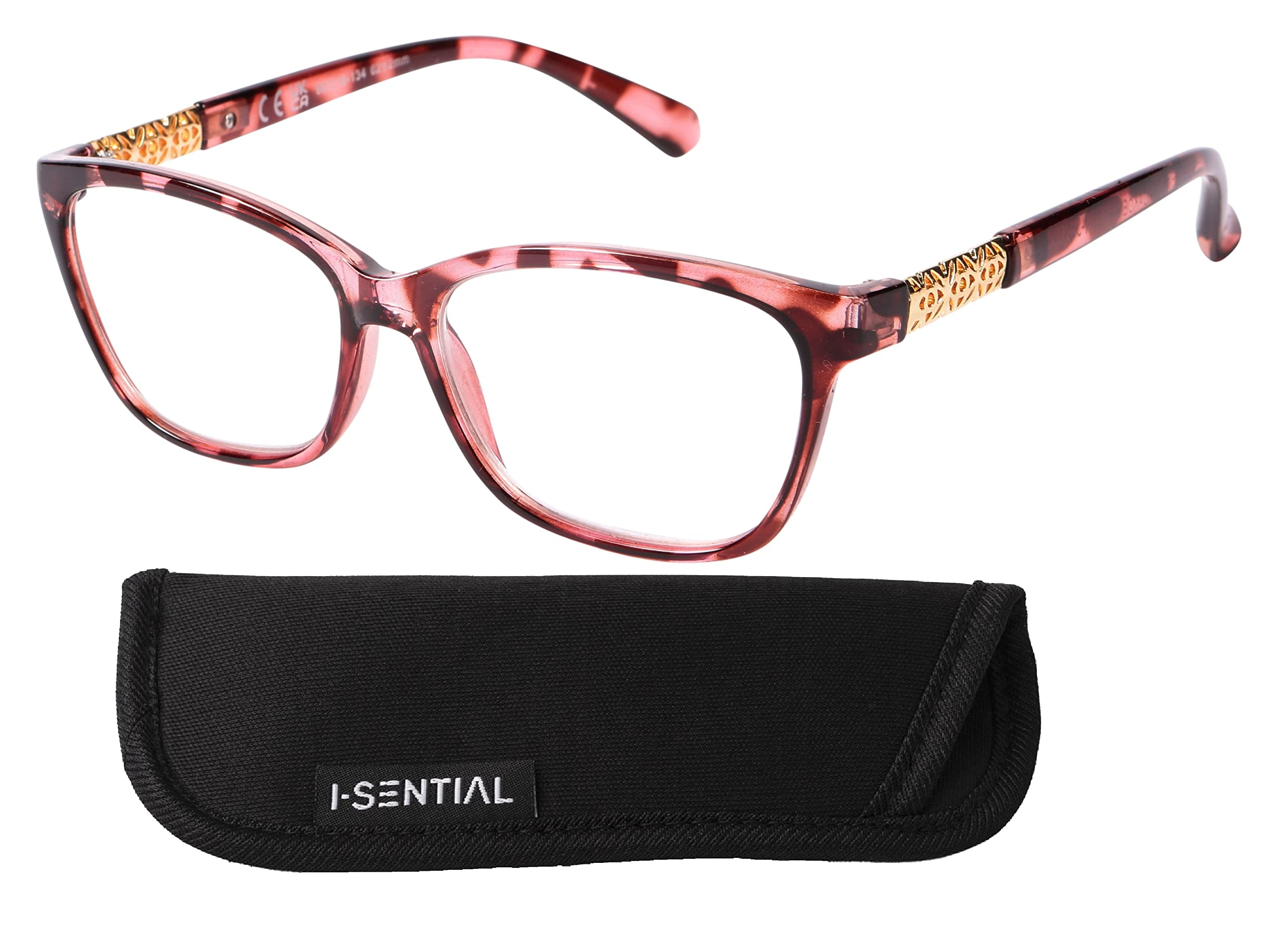 I-Sential Reading Glasses for Women Case Ladies Designer Style Readers Dark Tortoise 1.75