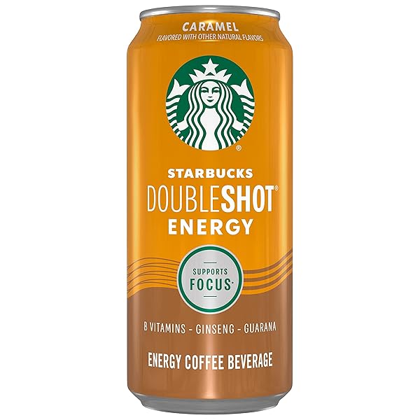 STARBUCKS DOUBLESHOT ENERGY ESPRESSO COFFEE DRINK, CARAMEL, 15OZ...