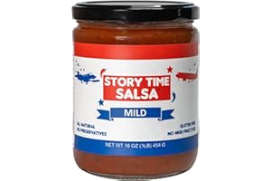Story Time Salsa – San Marzano Fresh Tomato Salsa - All Natural, Sugar Free, Gourmet Small Batch, No Preservatives - Mild, 16oz.