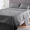 Bedgear Dri-Tec Bed Sheet Set for Hot Sleepers - Moisture-Wicking - Temperature Regulating - Includes Fitted Sheet, Flat Sheet, and 2 Pillowcases - Queen - Grey