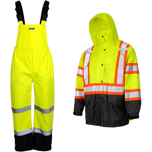 JORESTECH Hi-Vis Rain Suit – Reflective Raincoat & Pants, Safety Rain Set