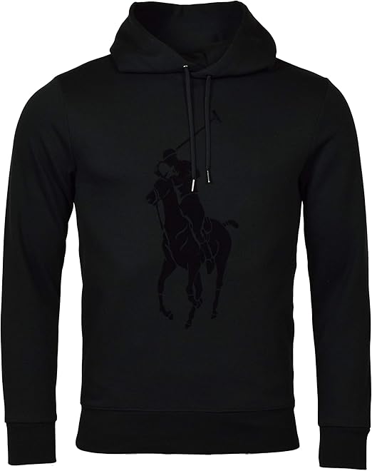 Amazon.com: Polo Ralph Lauren Men's Double-Knit Big Pony Graphic Logo Hoodie - XXL - Black: Clothing