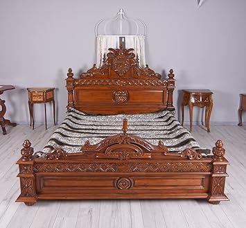 Dom I Meble Bettgestell Ehebett Antik Doppelbett Vintage Bett Shabby Chic Himmelbett Weiss Ramy Lozek Bez Materaca Hshdnet Com