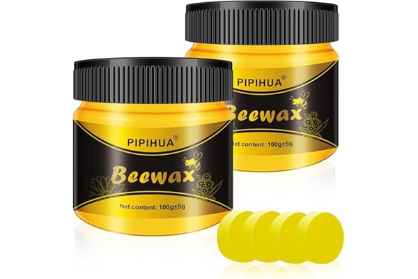 PIPIHUA Beeswax Furniture Polish, Wood Seasoning Beeswax for Furniture Waterproof & Repair Wood Wax for Floors Cabinets to Pr