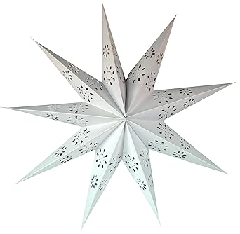 Papierstern Weihnachtsstern Phoenix Papierstern 7 Zacken Variante Farbe Natur Weiß
