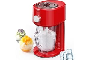 Reemix Shaved Ice Machine, Electric Ice Shaver and Snow Cone Machine with Large Capacity Storage, Portable Ice Crusher Ice Th