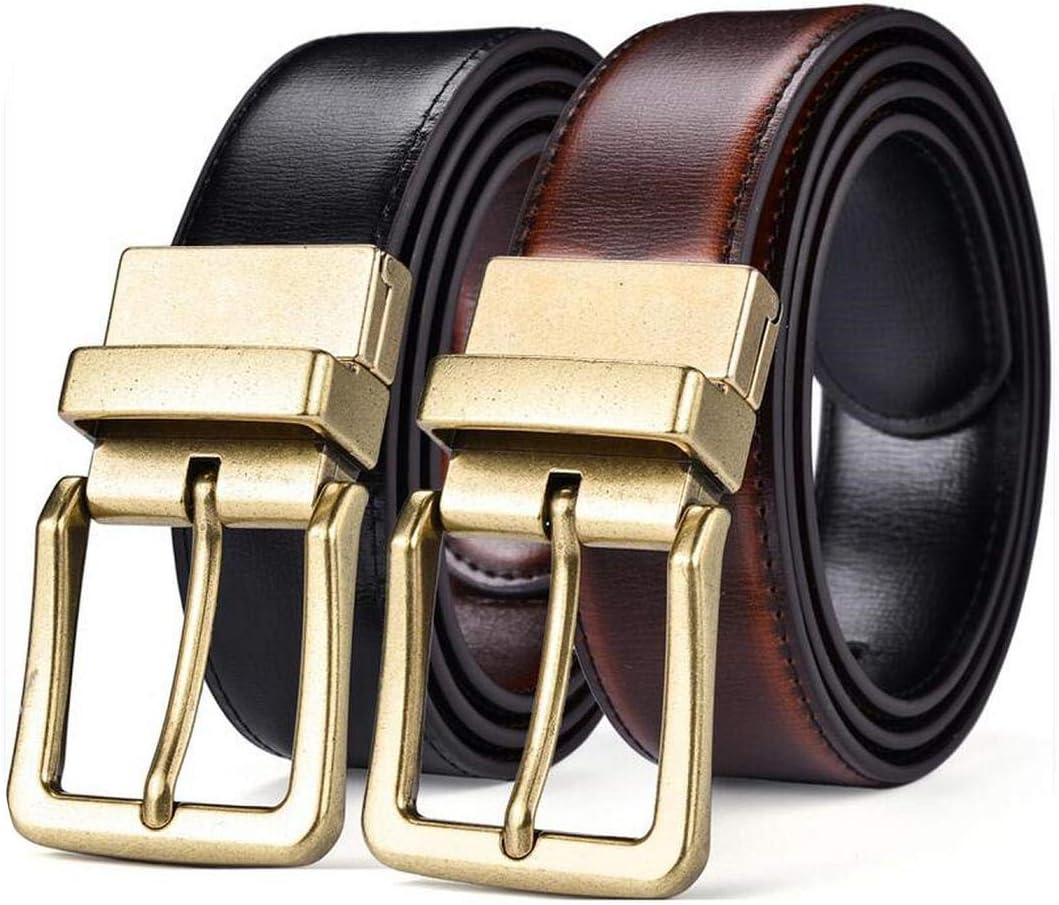 men Leather Reversible belts and Adjustable, Fashion Genuine Leather