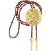 GelConnie Floral Bolo Tie for Men Womens Bolo Tie Necklace Native American Black Men's Bolo Ties Western Cowboy Bolero Ties
