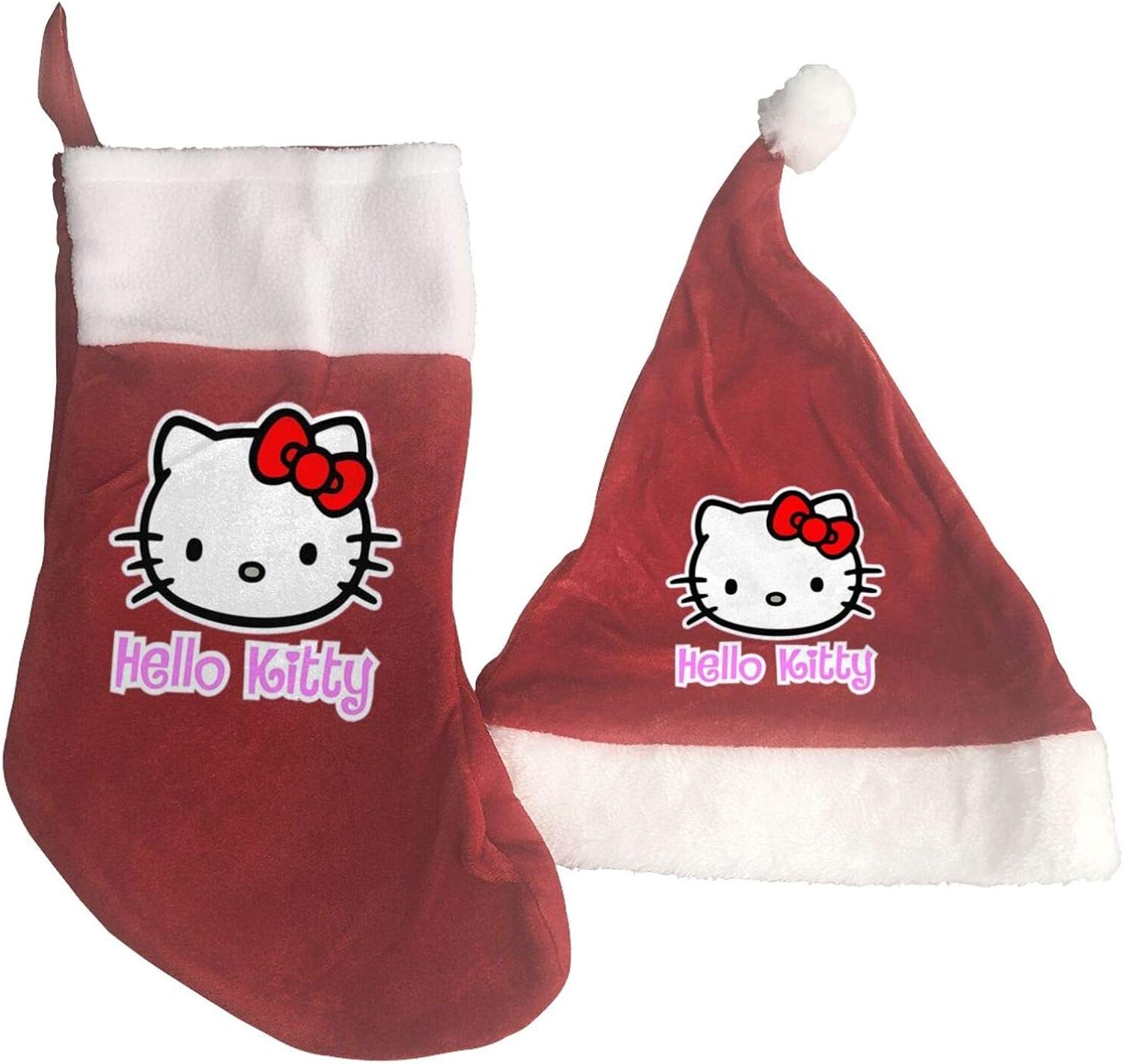Hello Kitty Baby'S First Christmas Stocking And Hat Set