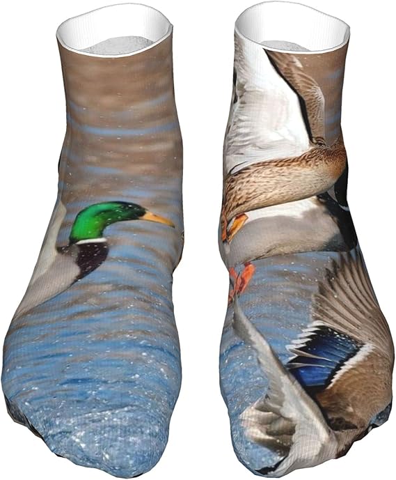 Mallard Hunting Duck Men & Women Casual Socks Moisture