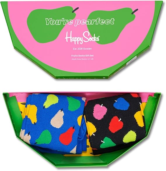 Happy Socks XFRU026300 Caja de regalo con calcetines, multicolor