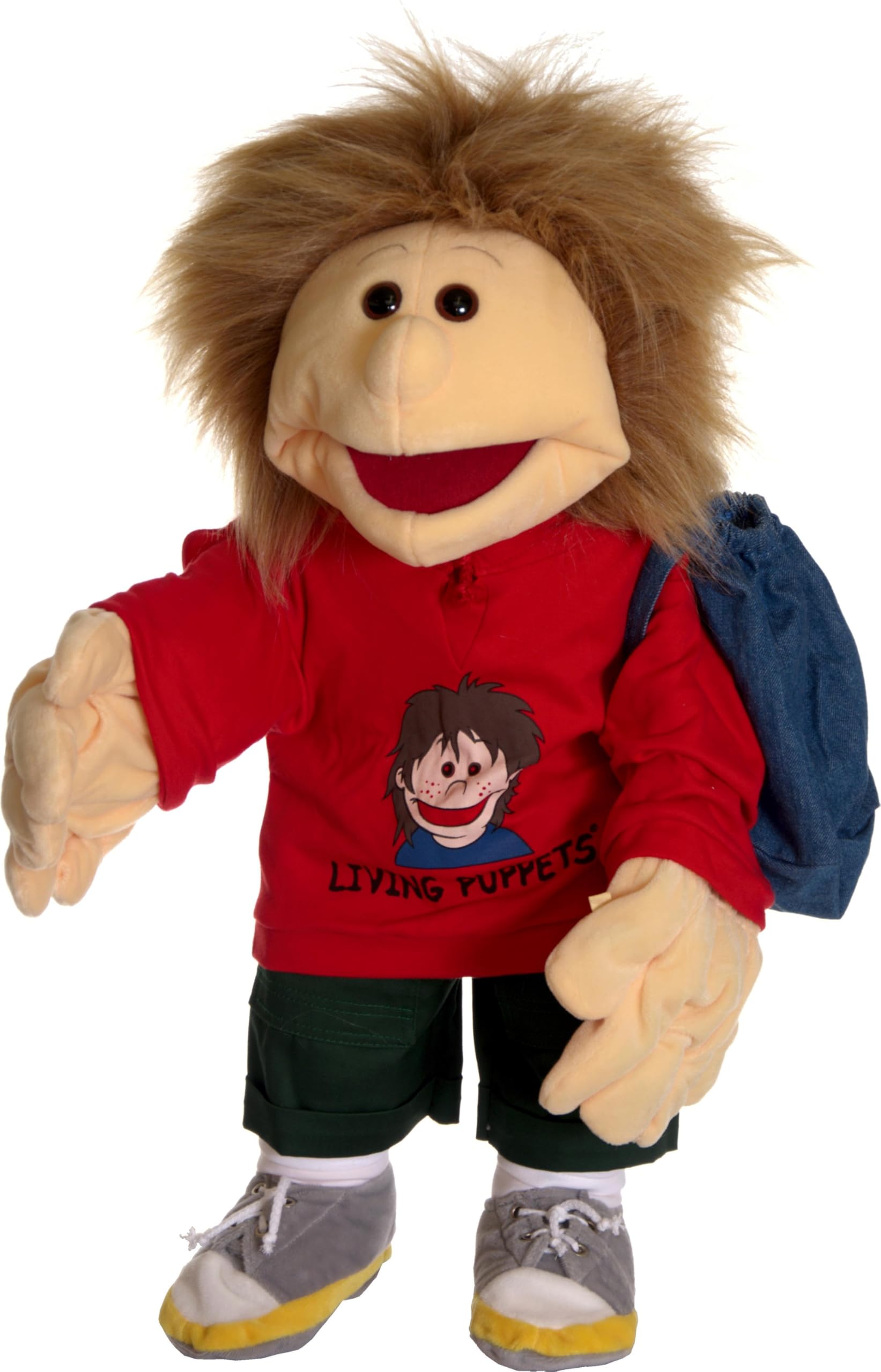 Living Puppets Gro e Florian Hand Puppet with Swimming Trunks Size: 65 cm Colour: Red Box Contents: Swimming Trunks in Backpack MA000W230