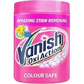 Vanish Oxi Action Colour Safe Stain Remover Powder for Clothes 1Kg, 1st Time Amazing Stain Removal Even In 30&deg;C Cold Wash, Lifts Tough Stains, Chlorine-Free Formula, Safe On Everyday Fabrics
