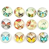 12 Pack Butterfly Pattern Fridge Magnets Set,Perfect Refrigerator Magnets,Office Magnets, Calendar Magnet, Whiteboard Magnets, 1.38 Diameter