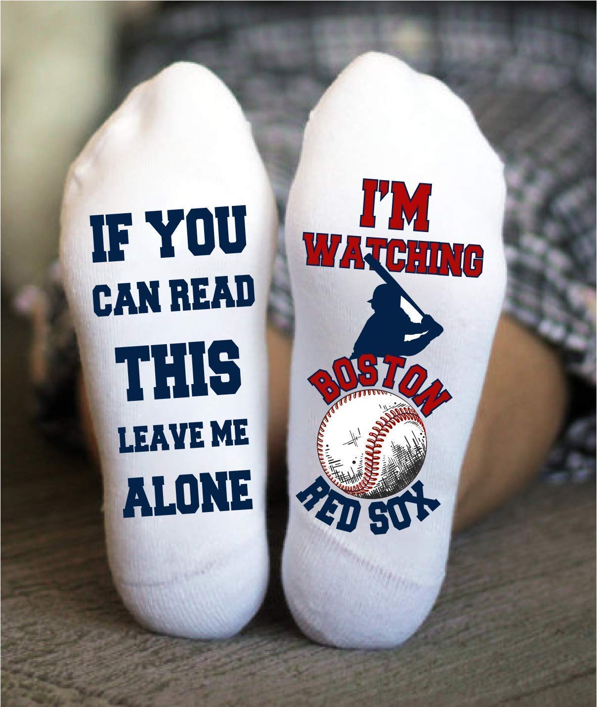 Boston Red Sox Socks Funny Birthday Gift Baseball Team Game