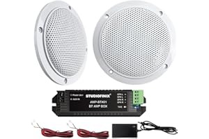 STUDIOFINIX 4-Inch Waterproof Marine Bluetooth Ceiling Speakers – IP66 Waterproof, High-Definition Sound, Flush Mount for Bat