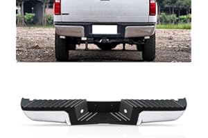 Peforway Rear Step Bumper Compatible with Ford F250 F350 F450 Super Duty 2008 2009 2010 2011 2012 2013 2014 2015 2016,Chrome Back Bumper W/o Parking Sensor Holes