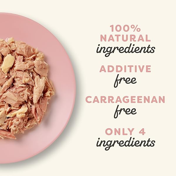 APPLAWS NATURAL WET CANNED CAT FOOD, LIMITED AND NATURAL INGREDIENTS, HIGH PROTEIN WITH NO ARTIFICIAL ADDITIVES, TUNA FILLET & SALMON IN BROTH (24 X 5.5OZ CANS)