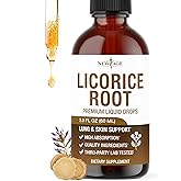 NEW AGE Licorice Root Tincture - Digestive, Lung & Skin Support - Licorice Root Extract Liquid Drops - Vegan, Sugar & Alcohol-Free Supplement - 2 fl oz