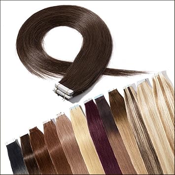 Amazon Com 16 Inch 40 Pieces Tape In Hair Extensions 100g Medium