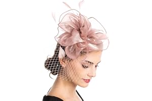 KalluliCC Fascinators Hat for Women, Tea Party Derby Cocktail Fancy Dress for Cocktail Tea Party Bridal Wedding