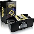Nileole 2 Decks Automatic Card Shuffler, Battery-Powered Shuffler for UNO, Phase10, Texas Hold'em, Poker, Home Card Games, Blackjack, Party Club