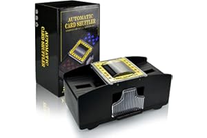 Nileole 2 Decks Automatic Card Shuffler, Battery-Powered Shuffler for UNO, Phase10, Texas Hold'em, Poker, Home Card Games, Blackjack, Party Club
