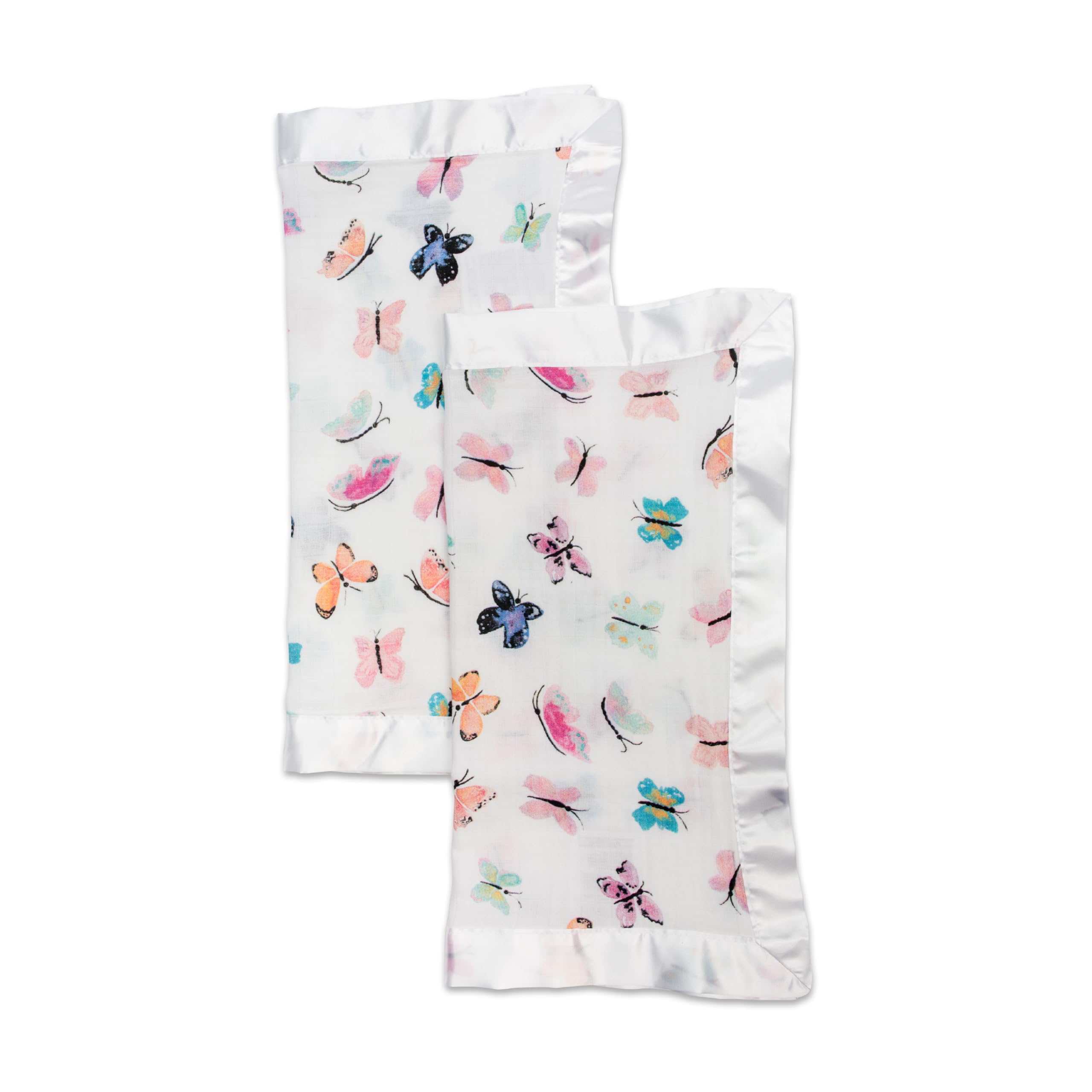 Lulujo Baby - Muslin Security Blanket - 2 Pack - Butterfly