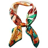 WUZININGLE 100% Mulberry Silk Square Scarf 27''x27'' Neck Scarf Hair Scarf Headscarf Bandanas for Women