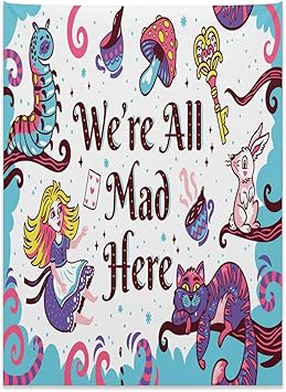 ABAKUHAUS Alice im Wunderland Wandteppich und Tagesdecke, Alice im