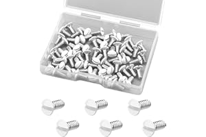 60Pcs 3/8 Inch Long 6-32 Thread White Wall Plate Screws - Outlet & Switch Cover Screws - Electrical Screws