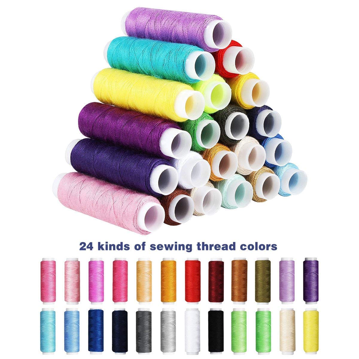 Sewing Kit, TUXWANG 90 Sewing Supplies with Mending and Sewing Needles, Scissors, Thimble, Threads,Tape Measure and More, Perfect for Home, DIY, Beginners, Emergency, Travel