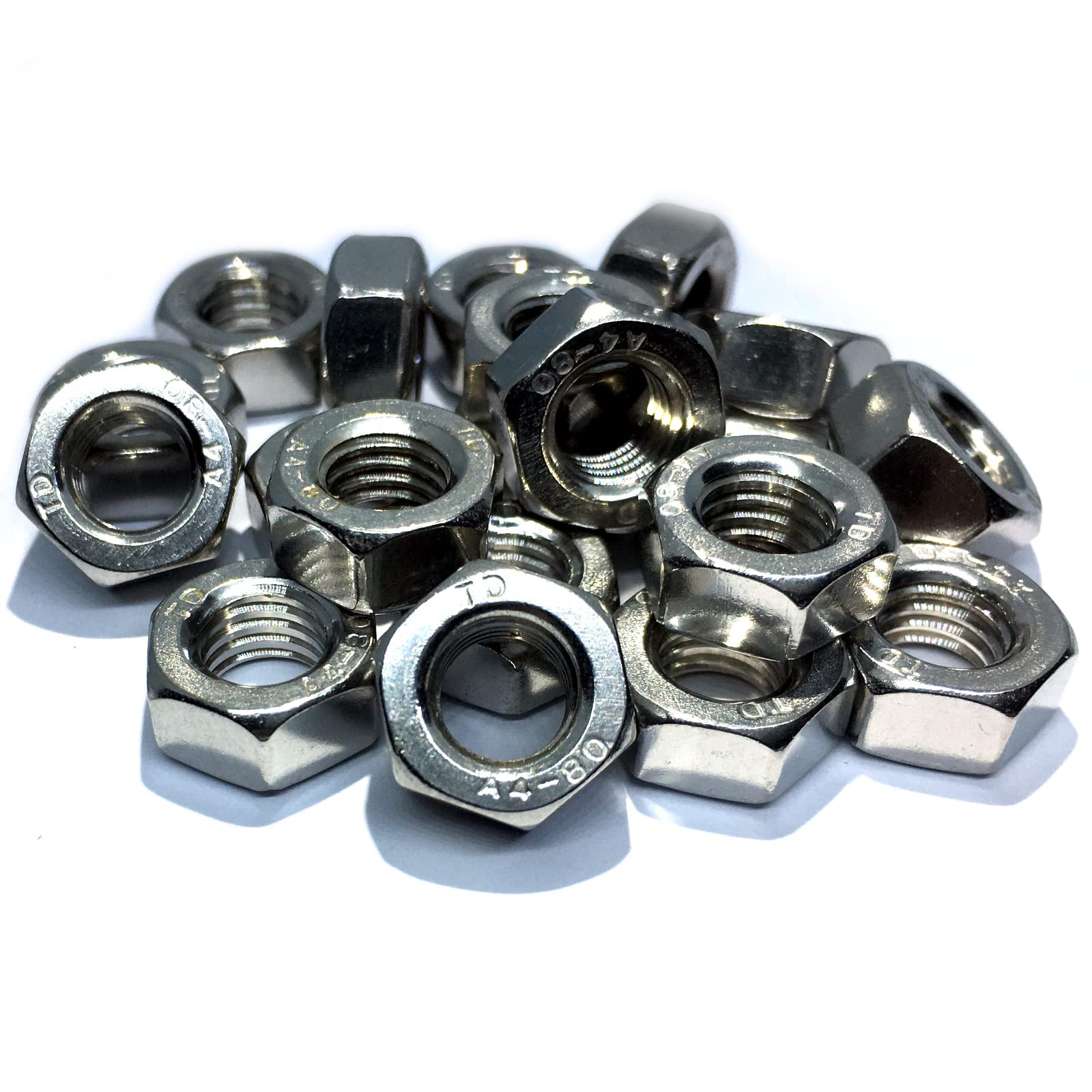 M8 Hex Nut DIN934, A4 (316) Stainless Steel (Pack of 20)