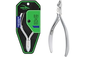 NGHIA Cuticle Nipper - D-01 (Stainless Steel) | Premium Quality for Nail Care | Durable and Sharp | Ergonomic Design | Grey Plated | Ideal for Salons and Home Use