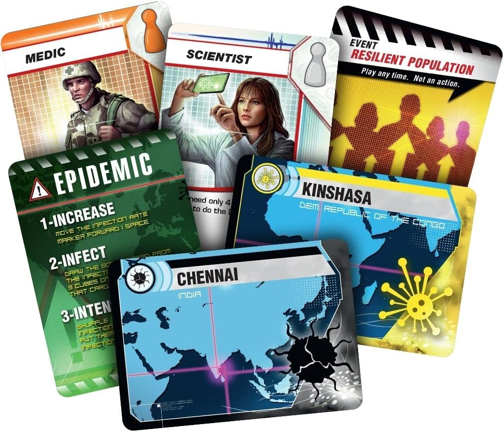 Asmodee Pandemic Board Game (Base Game) - A Cooperative Battle to Save Humanity, Strategy Game for Kids and Adults, Ages 8+, 2-4 Players, 45 Minute Playtime