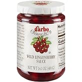 D'Arbo Premium Wild Lingonberry Sauce 14.1 oz | Made with only the finest Wild Lingonberries | 60% Fruit Content | Delicate yet Tangy Sweetness Brings out the Best in your Sweet or Savory Recipes