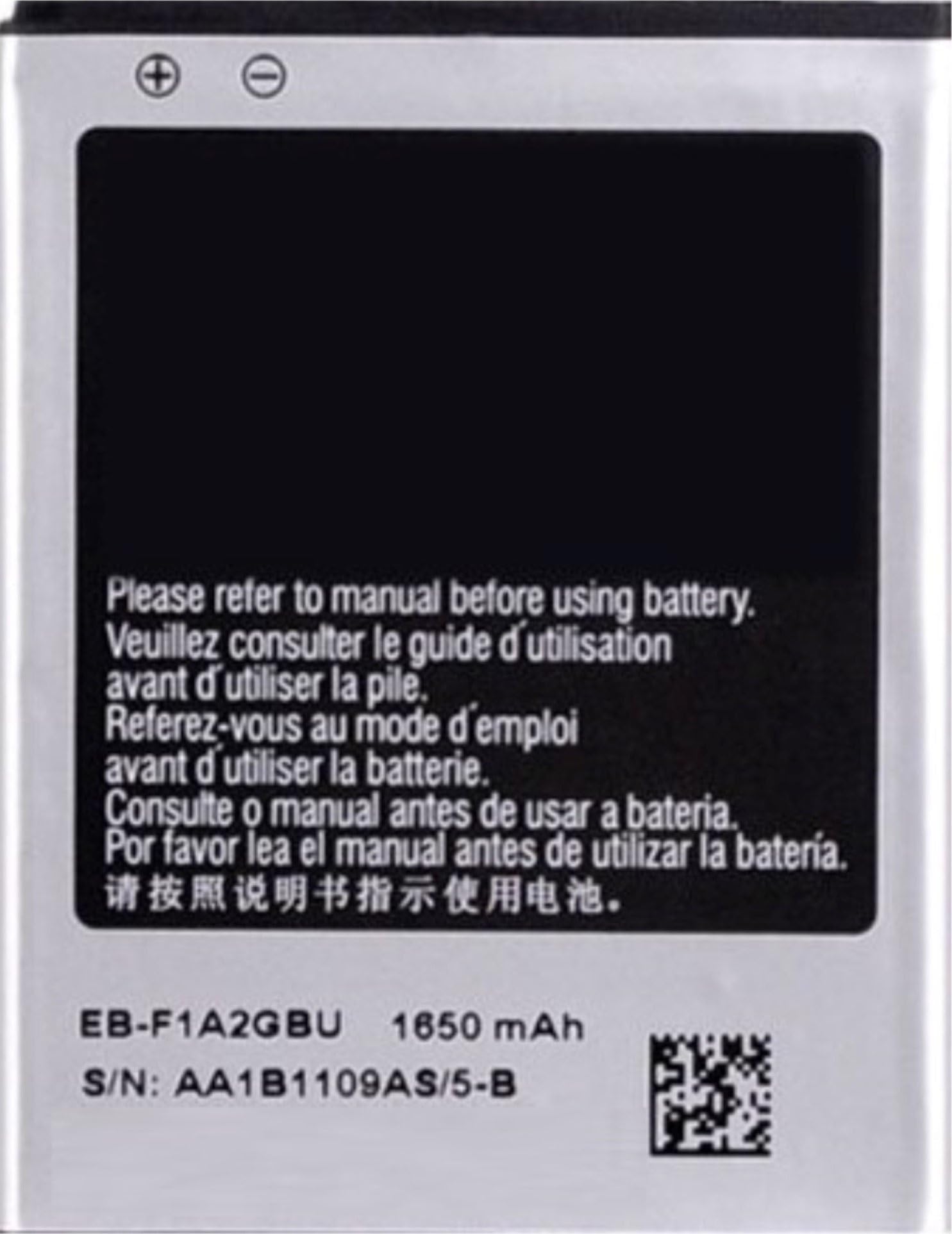 For AT&T Samsung Galaxy S2 Black Silver Standard Replacement Battery (1650 mAh) EB-L1A2GBA
