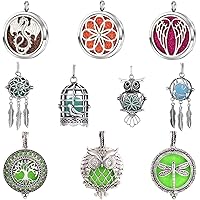 Vie jeune Mixed Pearl Cage Locket Pendants Set, Essential Oil Diffuser DIY Necklace Bracelet Jewelry Making Craft, Bulk Beads