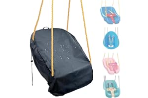 PIKPOPS Outdoor Toddler Swing Seat Cover Compatible with Stpe 2 & Little Tikes2, Playground & Patio Yard Seat Cover for Swing (Black, 1 Pack)