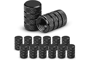 Ouzorp Car Tire Caps, 12PCS Valve Stem Caps-Black, Universal Tire Valve Stem Caps for Cars, SUVs, Bike and Bicycle, Trucks, Motorcycles …