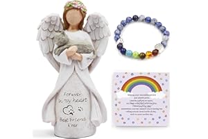 AUKEST Cat Pet Memorial Gifts - Cat Gifts for Cat Lovers - Loss of Cat Sympathy Gift, Cat Lover Gifts for Women - Cat Remembrance Gifts -Cat Mom Gifts for Women, Cat Decor Hand-Painted Figurines