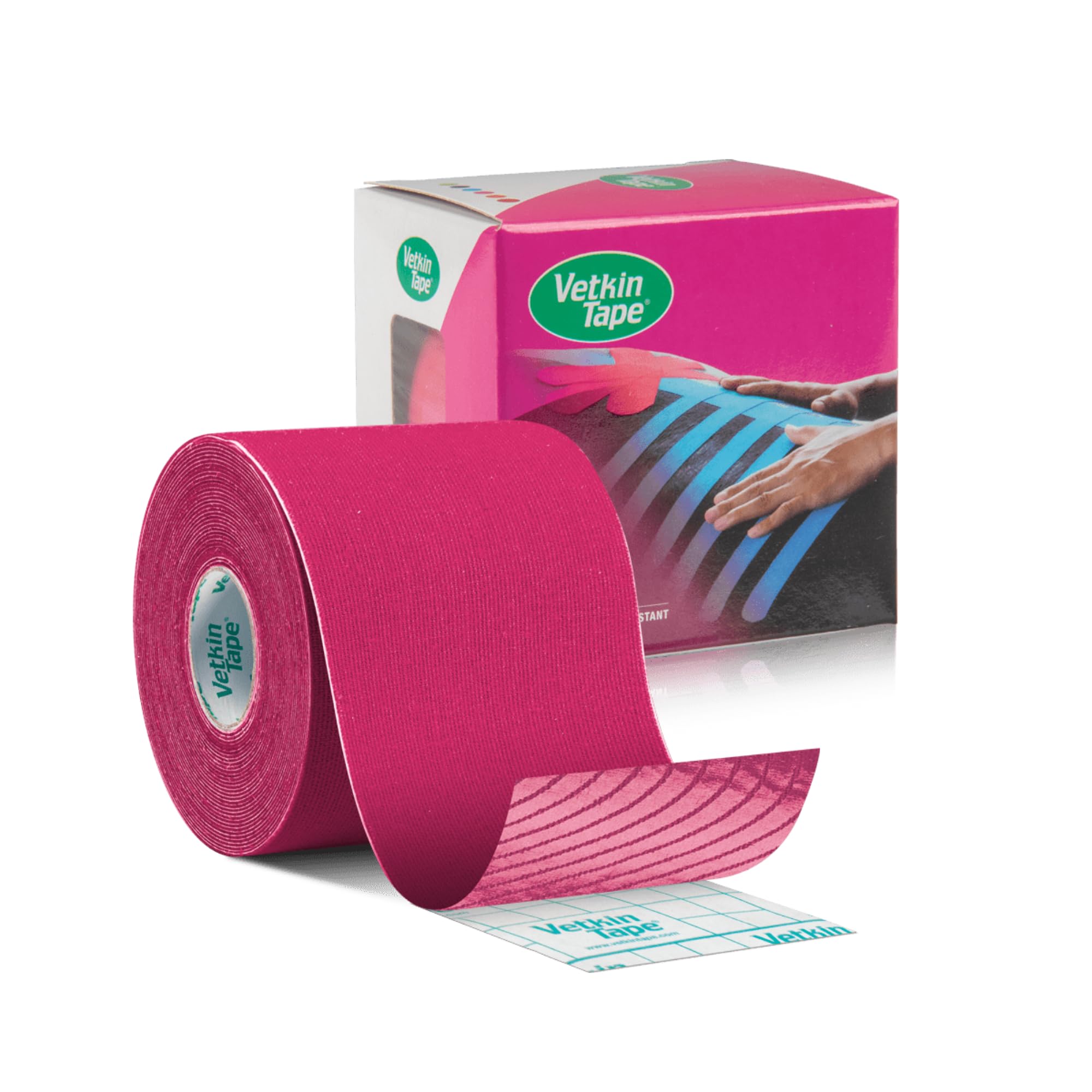 VetkinTape® Veterinary Kinesiology Tape Pink | kinesiology Tape For Horses & Dogs | Equine & Canine Kinesiotape | Latex Free and TÜV Quality Mark Certified Ktape | 6cm-5m | Pack of 1 Roll